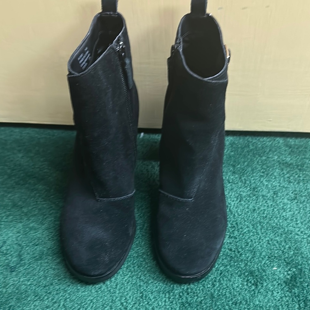 Cole Jaan Women's Black Suede Ankle Boots Size 7.5